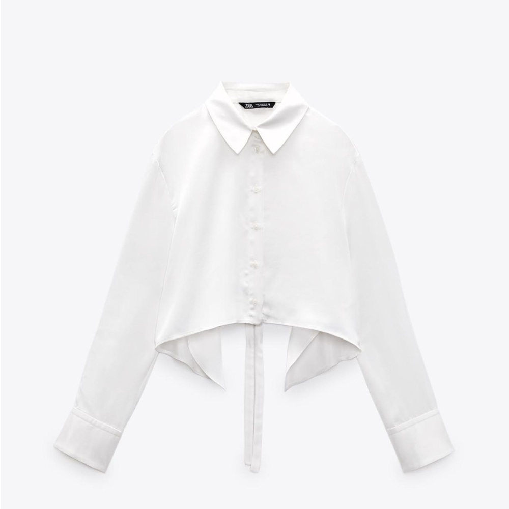 Zara Satin Effect Cape Blouse size small
